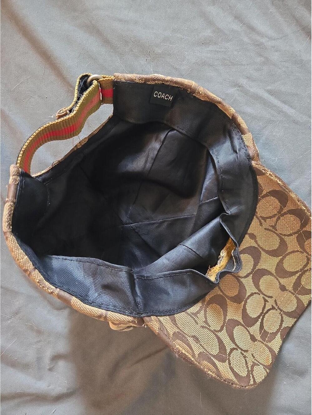 Coach Monogram Canvas Baseball Cap with Logo Hardware - Picture 2 of 6